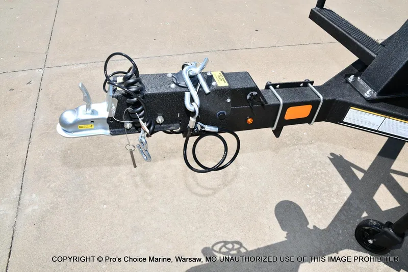 Slide: The Image of Trailer hitch of 2025 Ranger 223FC with 200HP Mercury 4 Stroke engine. - 18