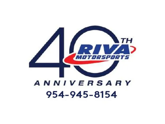 Slide: The Image of Riva Motorsports 40th Anniversary logo with contact number, celebrating Yamaha WaveRunner EX 2017. - 7