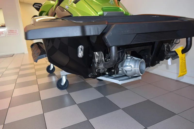 Slide: The Image of 2024 Yamaha WaveRunner FX Cruiser SVHO in showroom, rear view on tiled floor. - 6