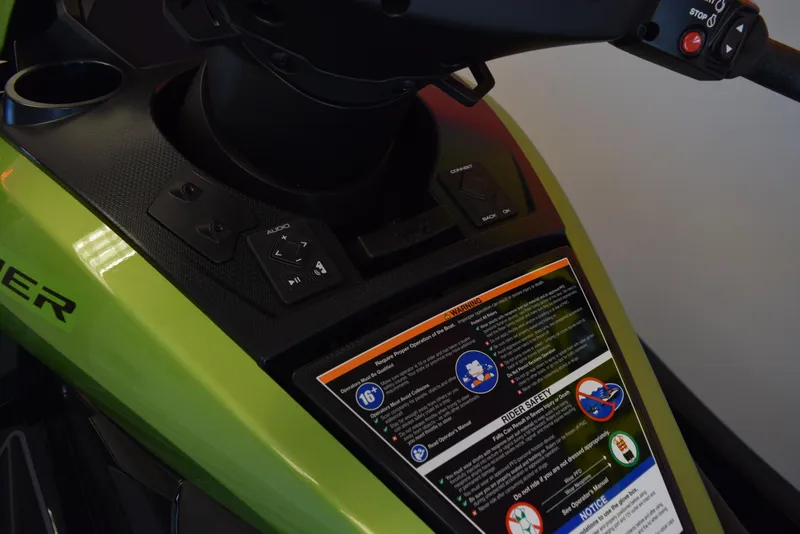 Slide: The Image of 2024 Yamaha WaveRunner FX Cruiser SVHO dashboard with controls and safety instructions. - 8