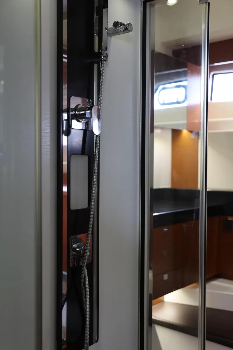 Slide: The Image of Luxury yacht bathroom with modern shower, Prestige 520, 2015 model. - 16
