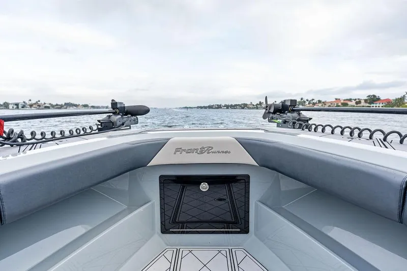 Slide: The Image of 2020 Front Runner 39 CC boat interior with ocean view. - 22