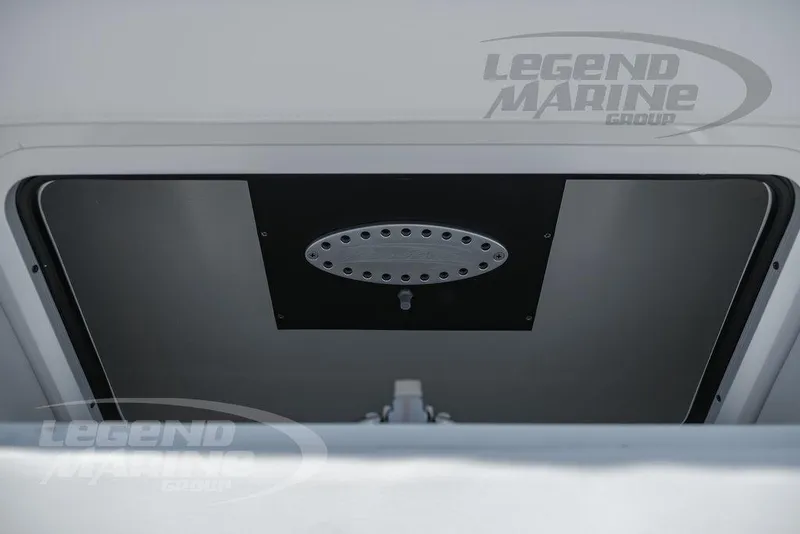 Slide: The Image of 2025 Nor-Tech 340 Sport Center Console boat ceiling detail with LED lighting. - 33
