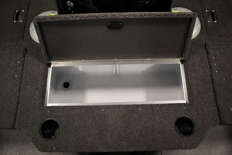 Slide: The Image of Open storage compartment in 2025 Crestliner 1950 Super Hawk boat. - 32