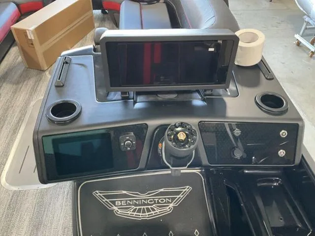 Slide: The Image of Dashboard of 2025 Bennington 24 MFB boat with modern controls and displays. - 20
