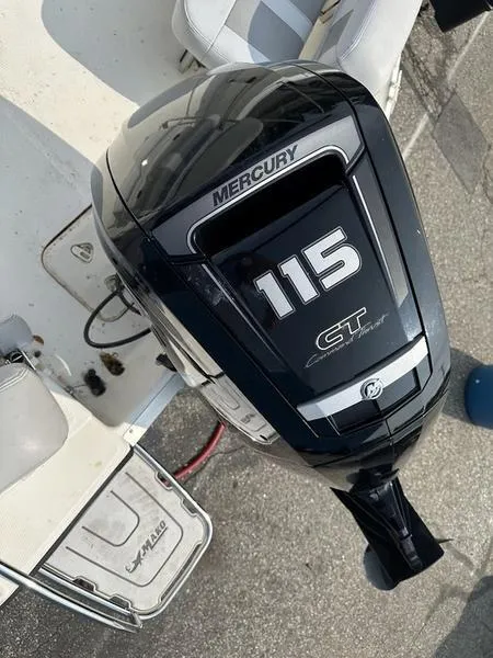 Slide: The Image of Mercury 115 CT outboard motor on 2019 Mako 180 CC boat. - 2
