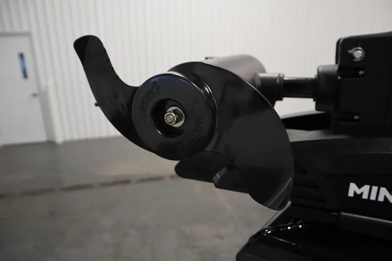 Slide: The Image of Close-up of a 2025 Crestliner 1850 Super Hawk JS boat propeller. - 13