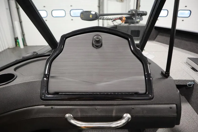 Slide: The Image of 2025 Crestliner 1850 Super Hawk JS dashboard with sleek design and modern controls. - 31