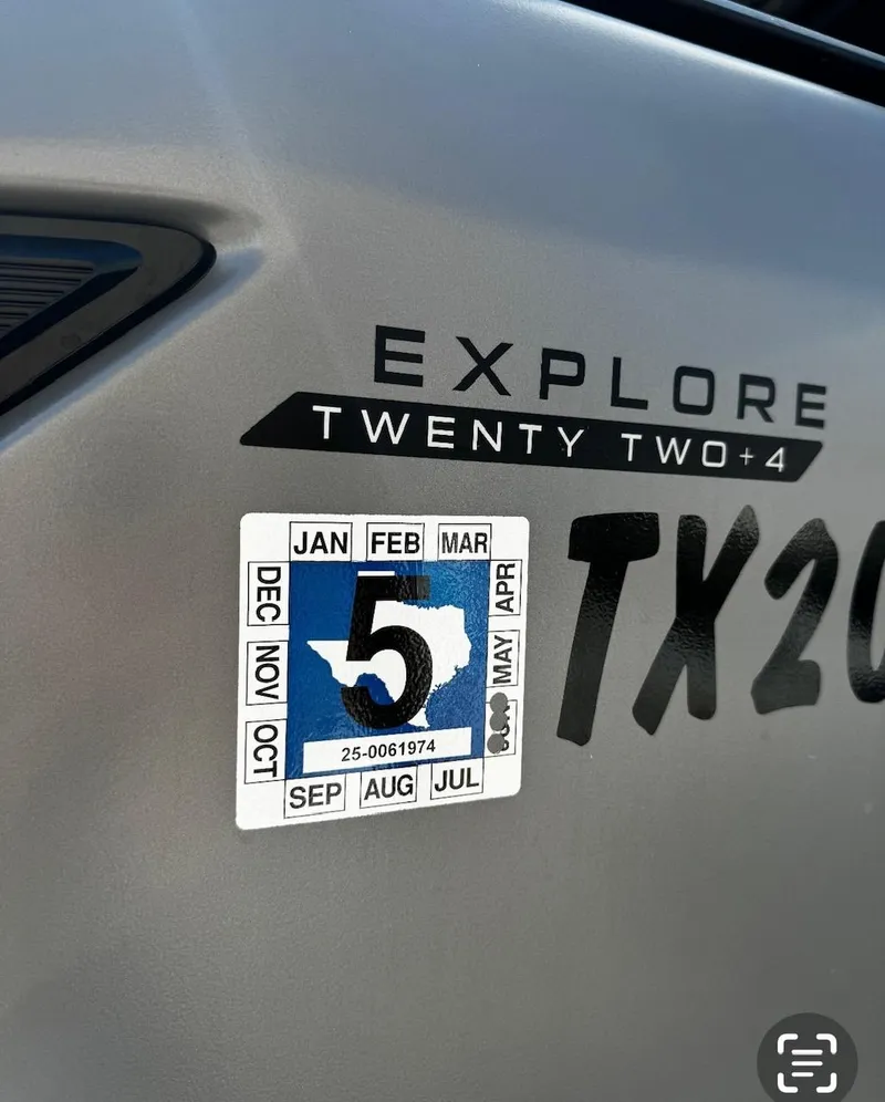Slide: The Image of 2024 Manitou Explore vehicle with Texas registration sticker. - 8