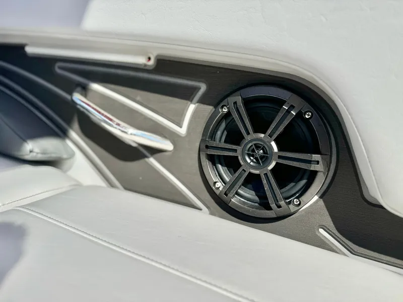 Slide: The Image of Tahoe 210 S 2022 boat interior speaker detail with sleek design. - 20