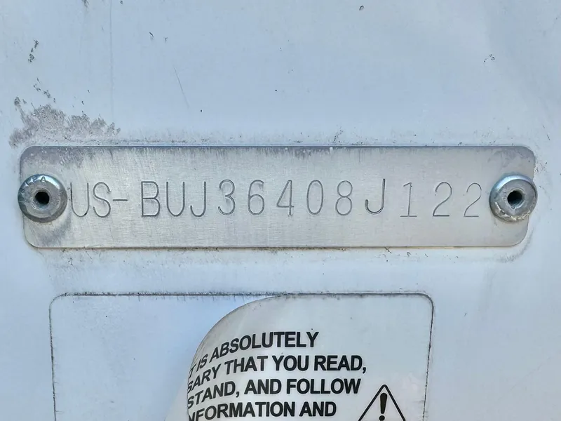 Slide: The Image of Hull identification number on 2022 Tahoe 210 S boat. - 27