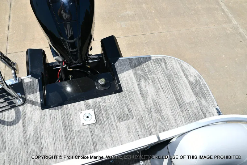 Slide: The Image of 2025 Ranger 243C Cruise boat with 250HP Mercury 4 Stroke engine, rear deck view. - 39