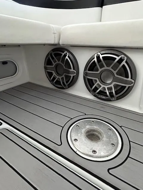 Slide: The Image of Speakers and seating on 2015 Formula 34 PC boat deck. - 47