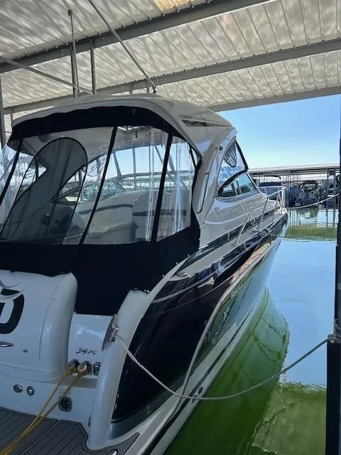 Slide: The Image of 2015 Formula 34 PC yacht docked in a covered marina. - 5