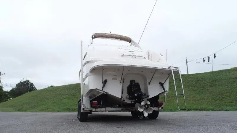 Slide: The Image of 2004 Chaparral 260 Signature boat rear view on trailer. - 4