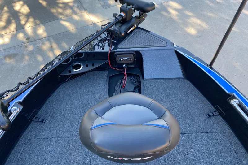 Slide: The Image of 2024 Nitro ZV20 boat interior with seating and control panel. - 3