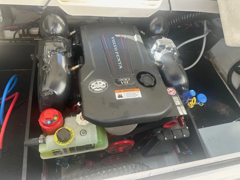 Slide: The Image of Volvo Penta 380 V8 engine in 2023 Regal 2800 boat. - 44