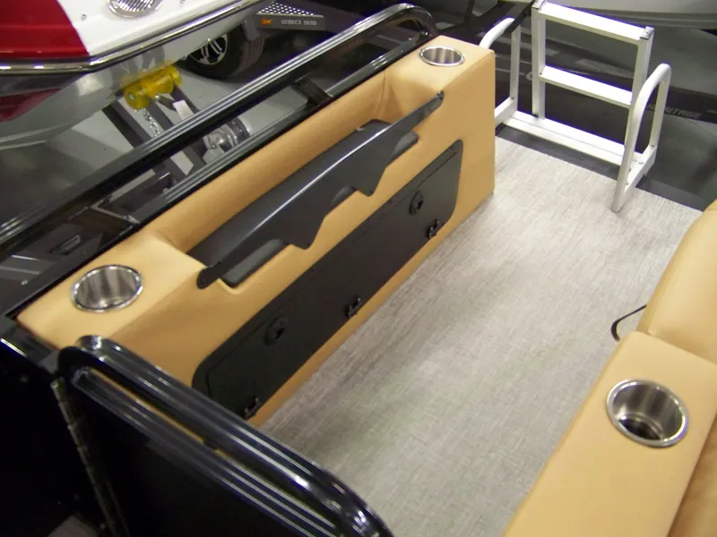 Slide: The Image of 2025 Avalon Venture 85 Versatile rear bench with cup holders and sleek design. - 5