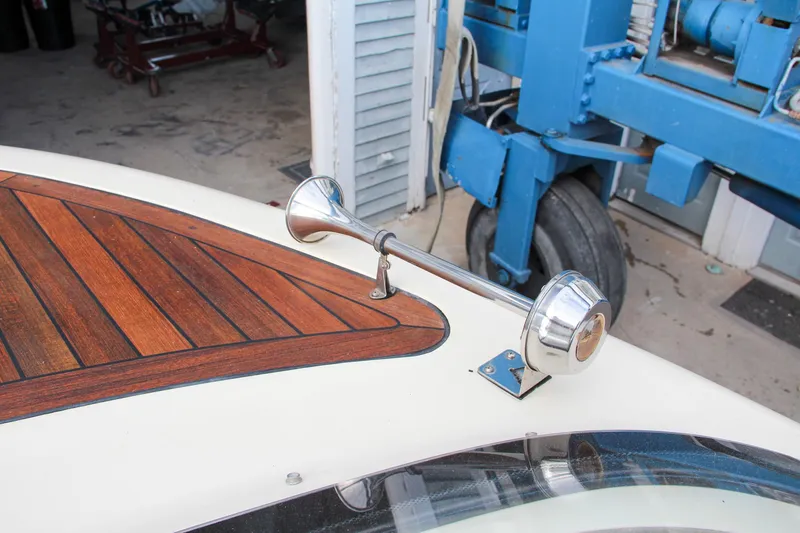 Slide: The Image of Luxurious interior of 2014 Chris-Craft Capri 21 with quilted leather seating. - 32