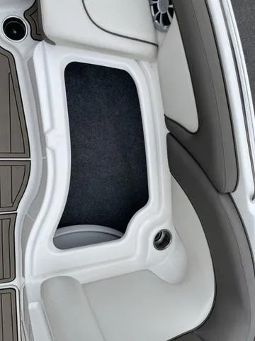 Slide: The Image of Interior of 2012 Yamaha Boats 242 Limited S, featuring seating and speaker. - 29