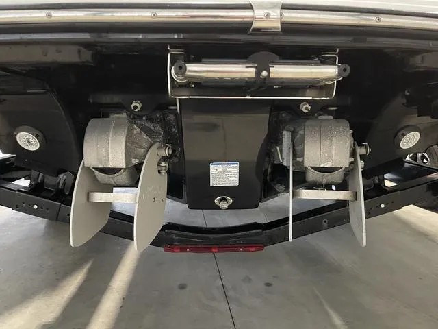 Slide: The Image of Rear view of 2012 Yamaha Boats 242 Limited S jet propulsion system. - 8