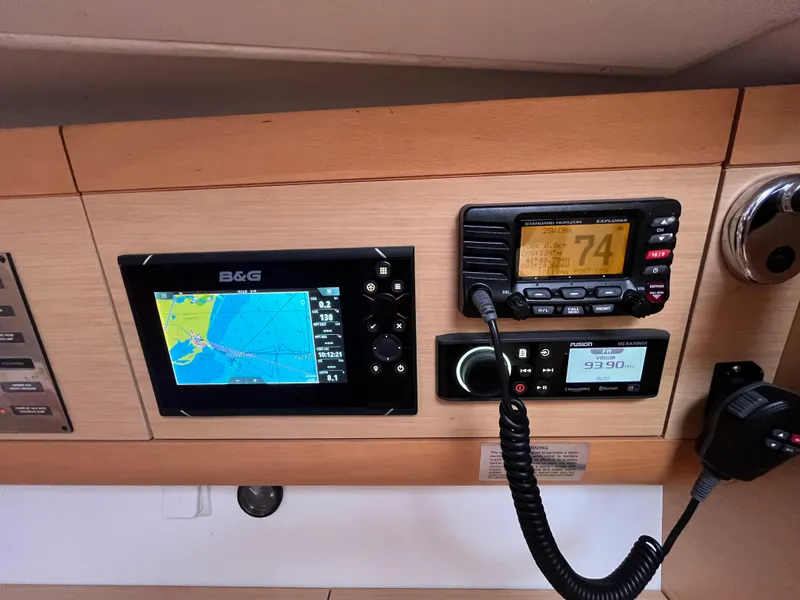 Slide: The Image of Beneteau First 30 (2012) navigation equipment with GPS and communication systems. - 16