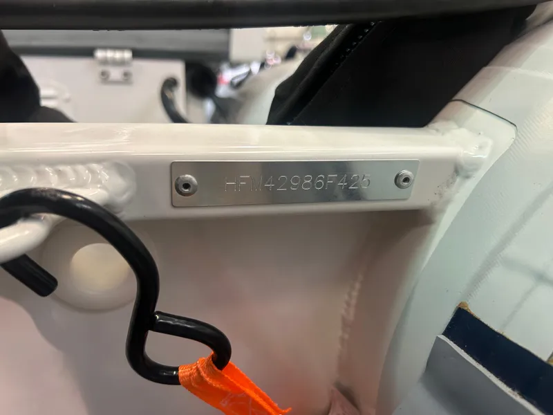 Slide: The Image of 2025 Highfield CL380 boat identification plate with serial number HFM42986F425. - 11