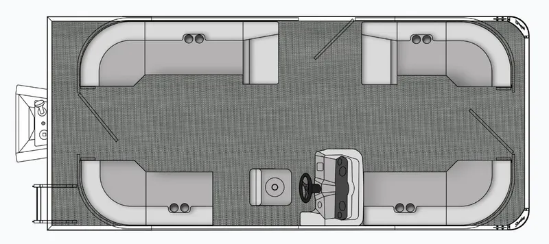 Slide: The Image of 2025 Bentley Pontoons LE 200 CW floor plan with seating and helm layout. - 2