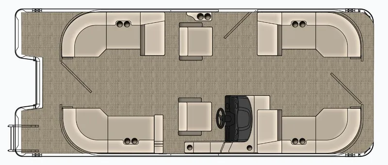 Slide: The Image of 2025 Bentley Pontoons Legacy 203 Navigator floor plan with spacious seating layout. - 2