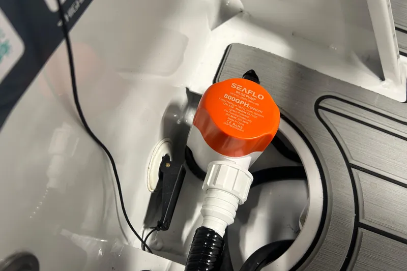 Slide: The Image of Seaflo pump in 2025 Highfield Classic 360 FCT boat interior. - 8