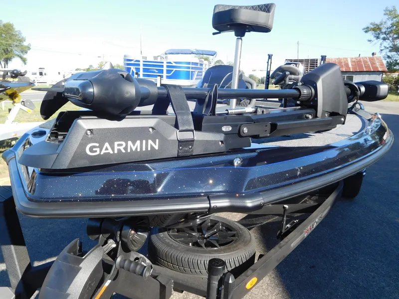 Slide: The Image of 2024 Vexus VXS 20 boat with Garmin equipment, close-up view. - 8