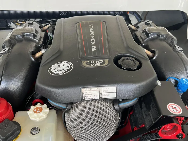 Slide: The Image of Volvo Penta 300 V8 engine in a 2016 Cobalt R30 boat. - 43