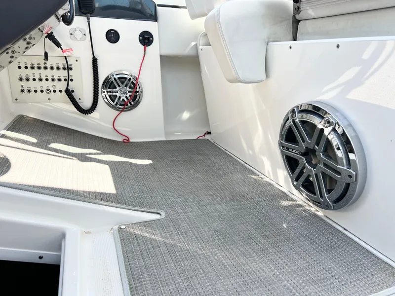 Slide: The Image of 2018 Formula 330 CRB interior with speakers and control panel. - 22