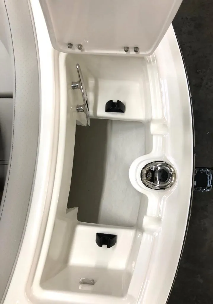 Slide: The Image of Bow anchor locker w/ tie off cleat - 38