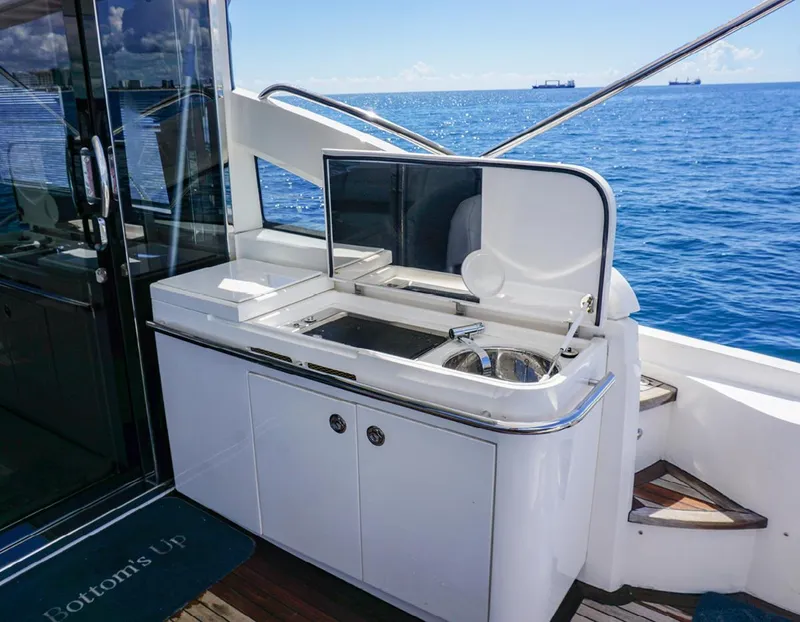 Slide: The Image of Luxury yacht Princess V52 2015 with outdoor kitchenette and ocean view. - 12