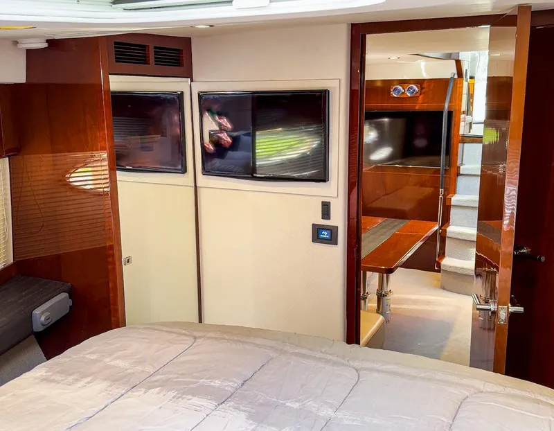 Slide: The Image of Luxurious interior of 2015 Princess V52 yacht with modern furnishings and elegant design. - 18