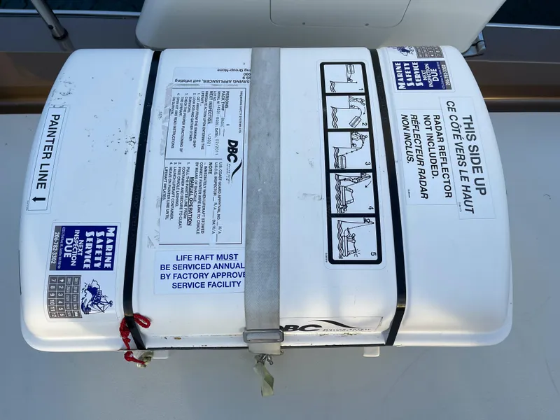 Slide: The Image of Coastal Craft 56 yacht deck with crane, 2012 model, docked at marina. - 27