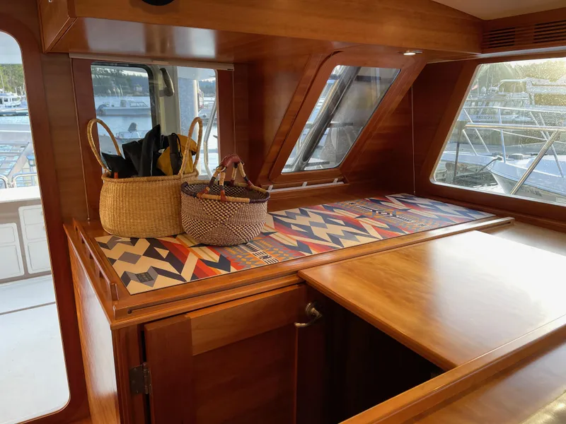Slide: The Image of Humminbird marine device on Coastal Craft 56 yacht, 2012 model, with wooden interior. - 35