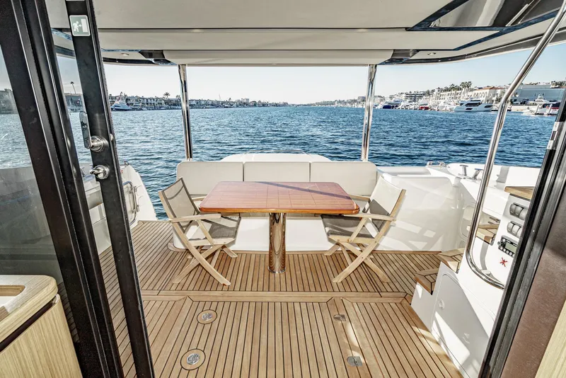 Slide: The Image of Luxury yacht Absolute NAVETTA 2017, featuring elegant deck seating and scenic ocean view. - 39