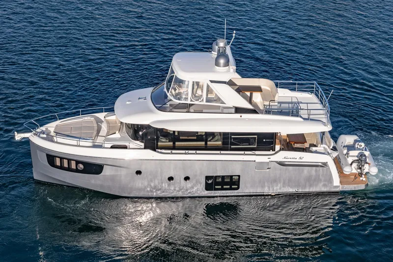 Slide: The Image of 2017 Absolute NAVETTA yacht cruising on open water. - 43