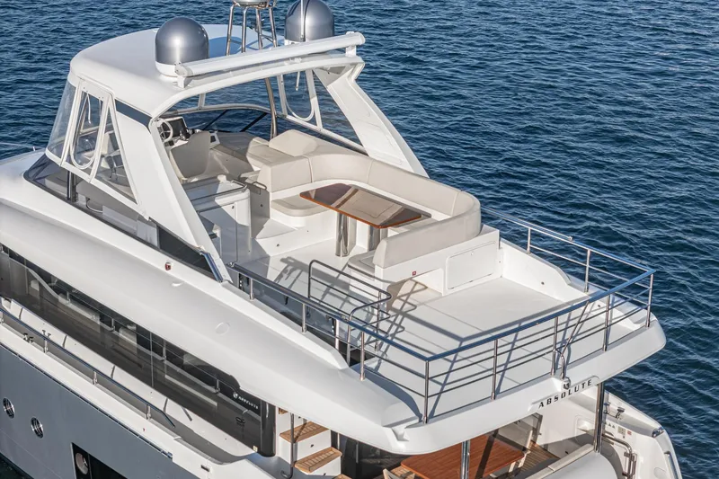 Slide: The Image of Luxury 2017 Absolute NAVETTA yacht with spacious upper deck on calm sea. - 50