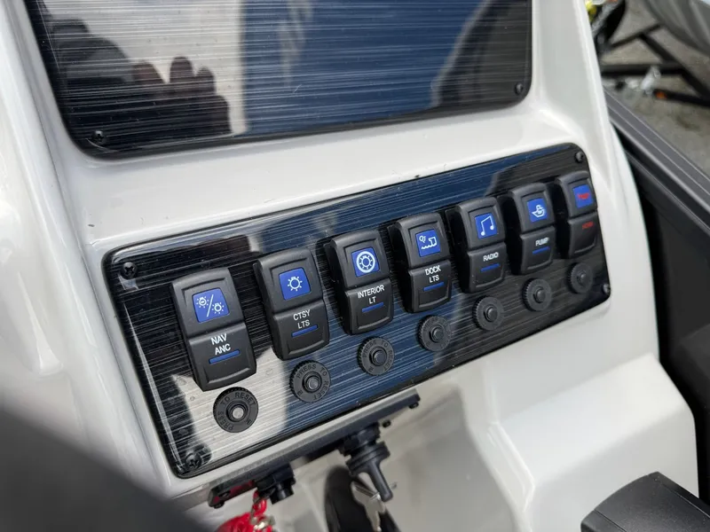 Slide: The Image of Control panel of Sylvan 8520 CLZ DH 2025 with various switches. - 17