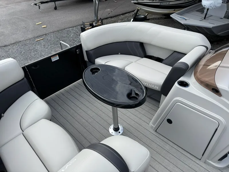 Slide: The Image of Interior of Sylvan 8520 CLZ DH pontoon boat, model year 2025. - 19