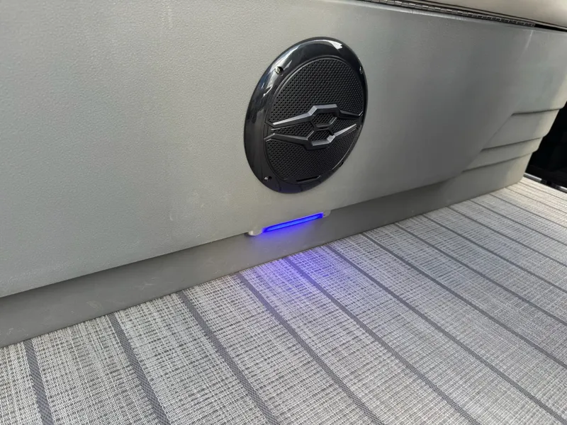 Slide: The Image of Sylvan 8520 CLZ DH 2025 speaker with blue LED lighting. - 29