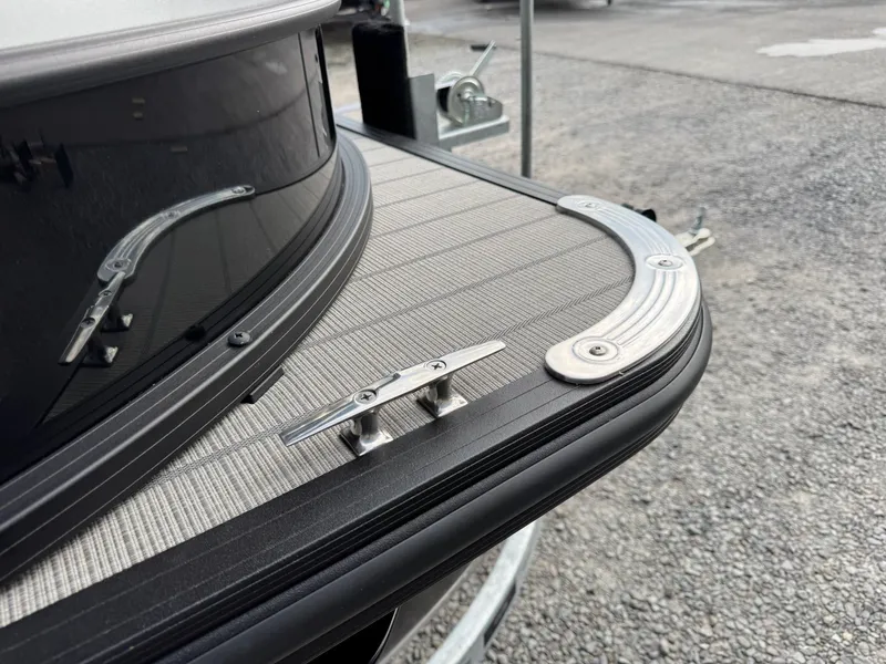 Slide: The Image of Close-up of Sylvan 8520 CLZ DH boat deck, year 2025. - 34