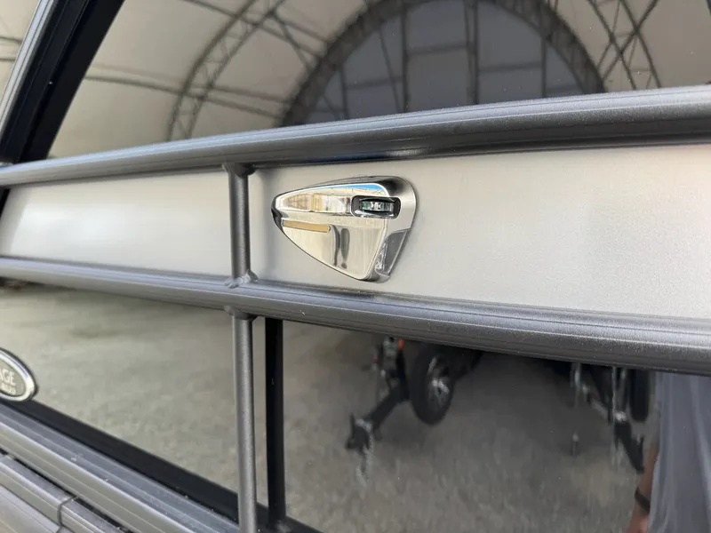 Slide: The Image of Close-up of Sylvan 8520 CLZ DH 2025 boat detail. - 4