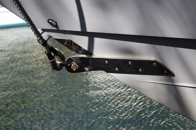 Slide: The Image of Close-up of the anchor system on the 2023 HCB 42 Lujo. - 32