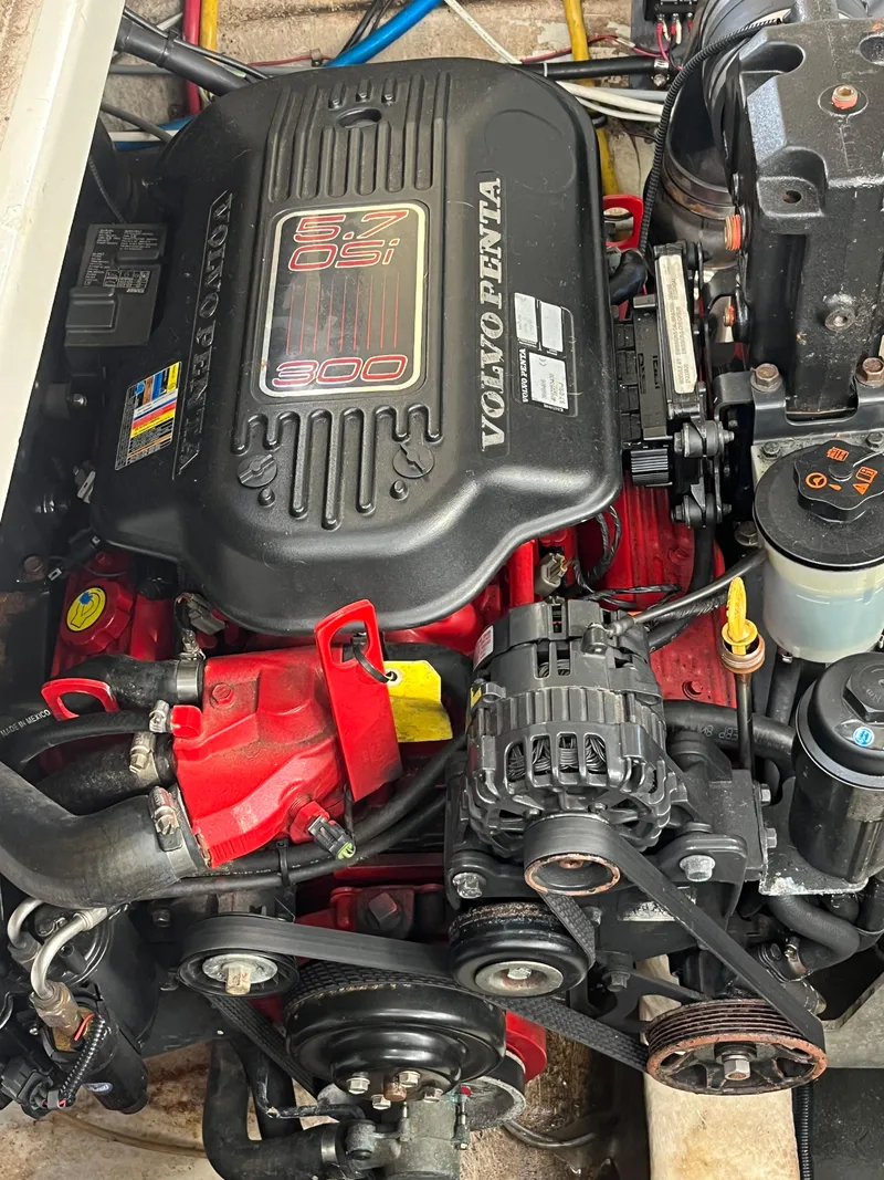 Slide: The Image of Volvo Penta 5.7 OSI engine in a 2009 Monterey 320 Sport Yacht. - 45