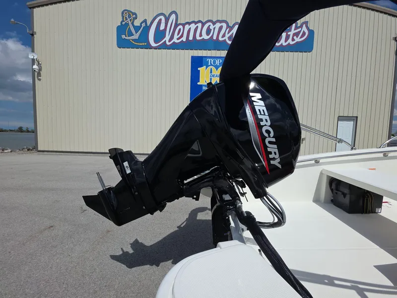 Slide: The Image of 2025 Boston Whaler 130 Super Sport with Mercury outboard motor at Clemons Boats. - 6