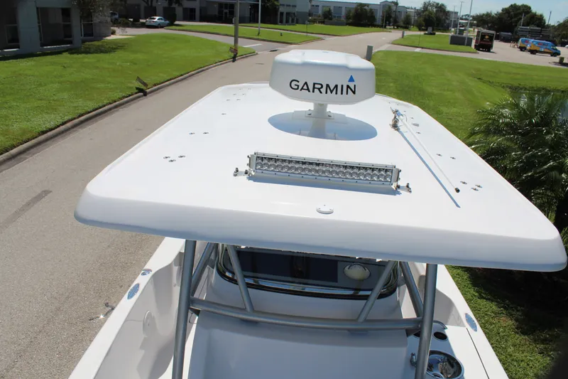 Slide: The Image of 2009 Donzi 35 ZFX Cuddy boat with Garmin radar on top. - 23